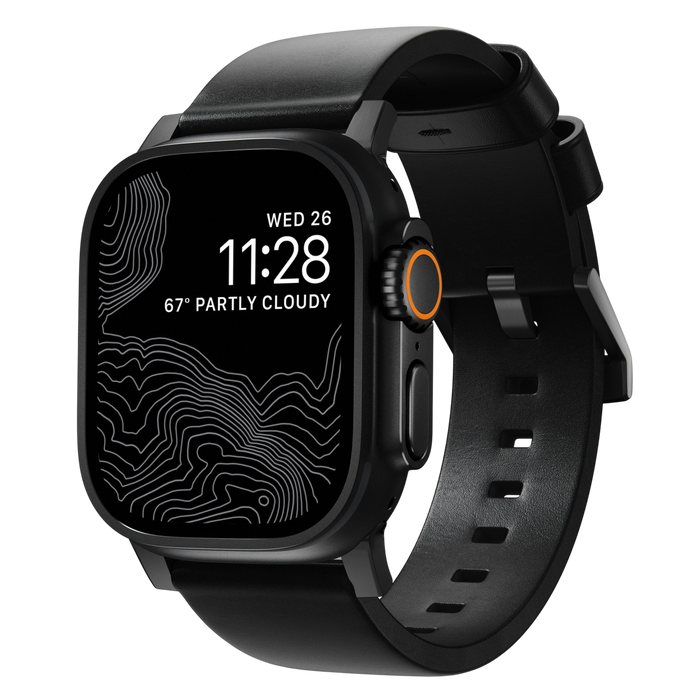 Nomad Modern Leather Band for Apple Watch Ultra 3 / 2 / 1 - 49mm - Black #color_black