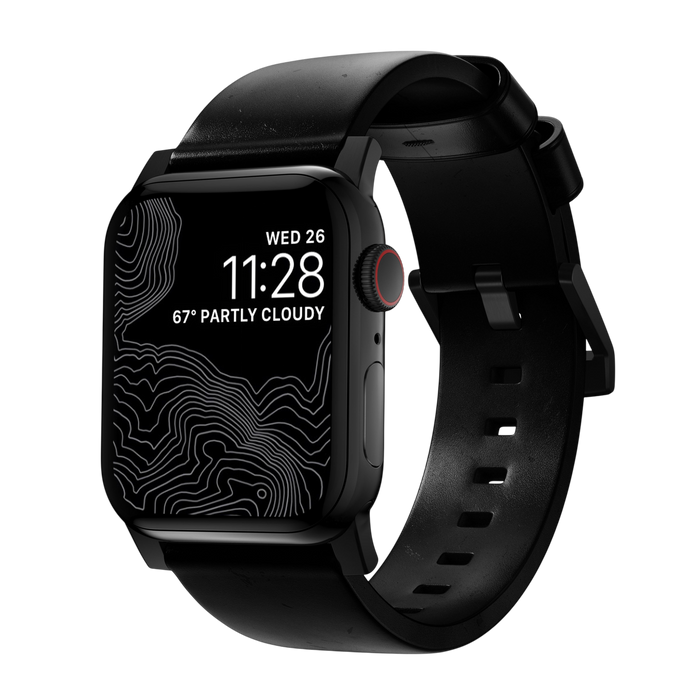 Nomad Modern Leather Band for Apple Watch Ultra 3 / 2 / 1 - 49mm - Black #color_black