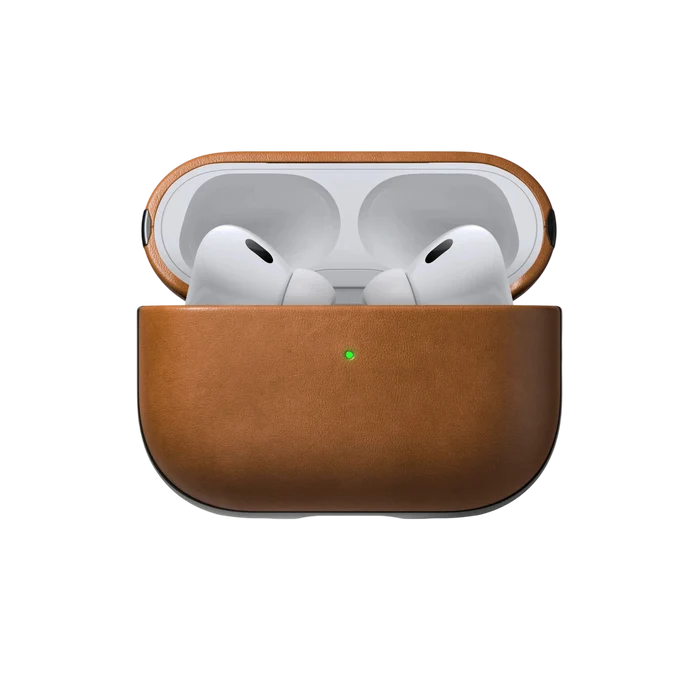 Nomad Modern Leather Case for AirPods Pro 2 - English Tan #color_english-tan