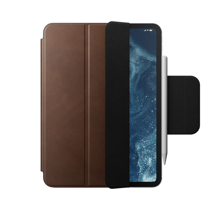 Nomad Modern Leather Folio Case for iPad Pro 11" M5 / M4 - Brown #color_brown