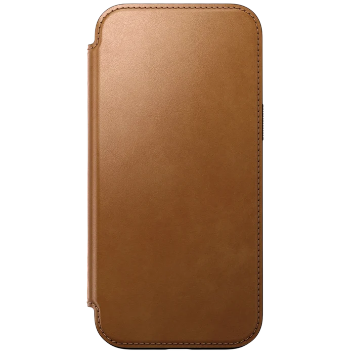 Nomad Modern Leather Folio Case for iPhone 16 Pro Max - English Tan