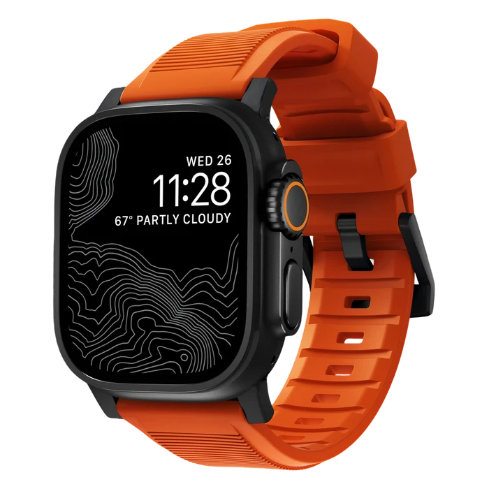 Nomad Rugged Band for Apple Watch Ultra 49mm - Ultra Orange #color_ultra-orange