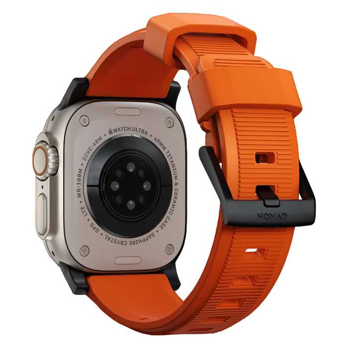 Nomad Rugged Band for Apple Watch Ultra 49mm - Ultra Orange #color_ultra-orange