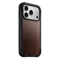 Nomad Rugged Leather Case for iPhone 18 Pro - Rustic Brown Horween