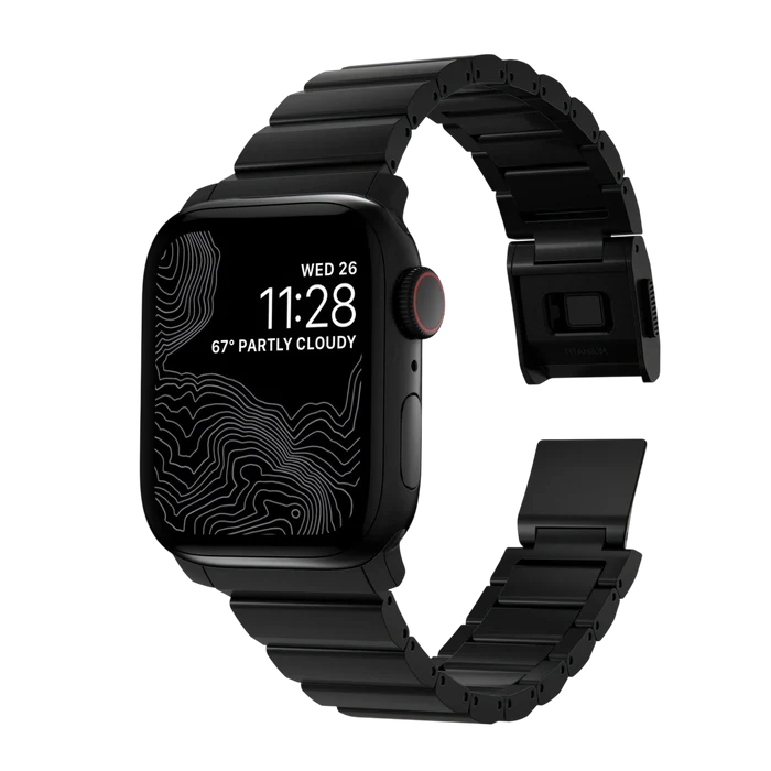 Nomad Titanium Band for Apple Watch 42mm / 41mm - Black Hardware #color_black-hardware