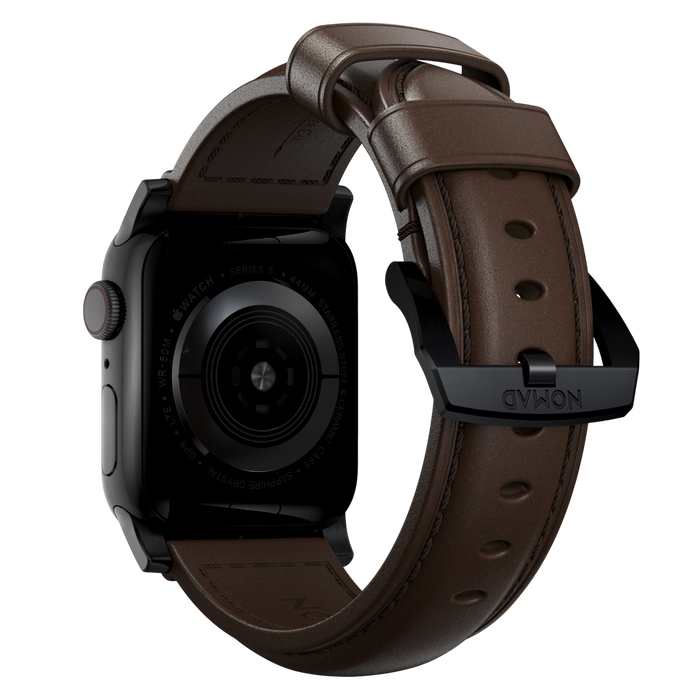 Nomad Traditional Leather Band for Apple Watch 49mm / 46mm / 45mm - Black Hardware #hardware_black-hardware