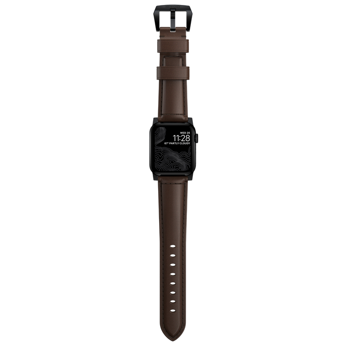 Nomad Traditional Leather Band for Apple Watch 49mm / 46mm / 45mm - Black Hardware #hardware_black-hardware