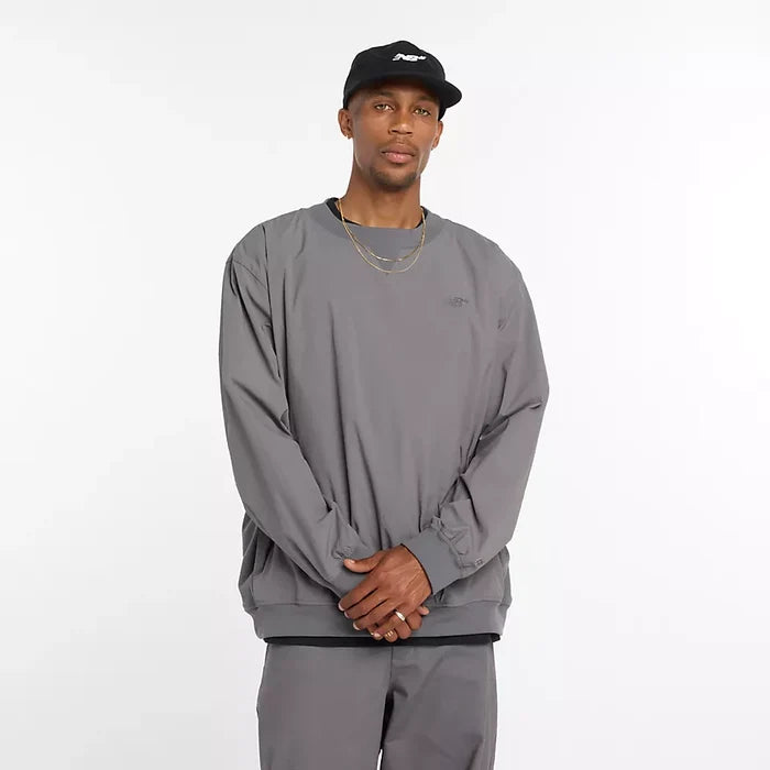 New Balance Numeric Castlerock Woven Crewneck Sweatshirt