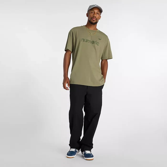 New Balance Numeric Cotton Jersey Dark Olivine S/s Shirt