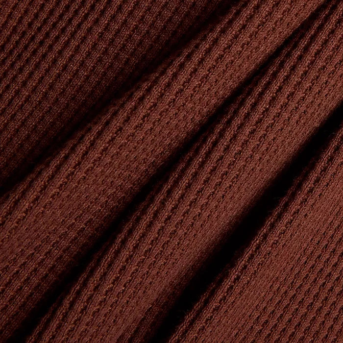 New Balance Numeric Rich Oak Waffle Knit L/s Henley