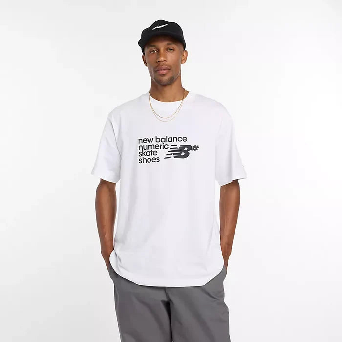 New Balance Numeric Stacked Graphic White S/s Shirt