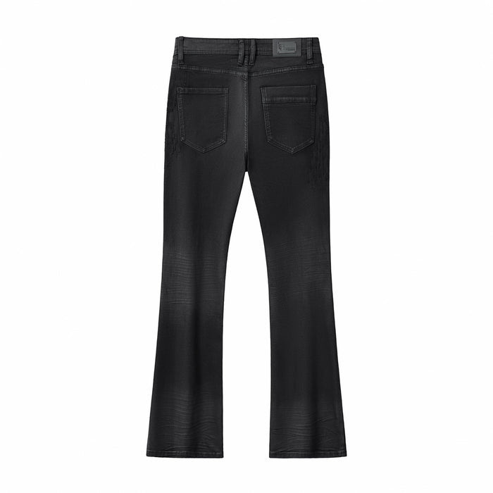 Obsidian Distressed Denim Pant BLACK