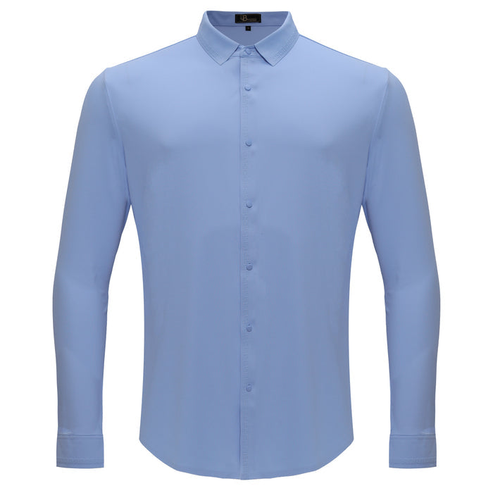 Olympic Victory Button-Up Shirt SKY BLUE - Dudes Boutique