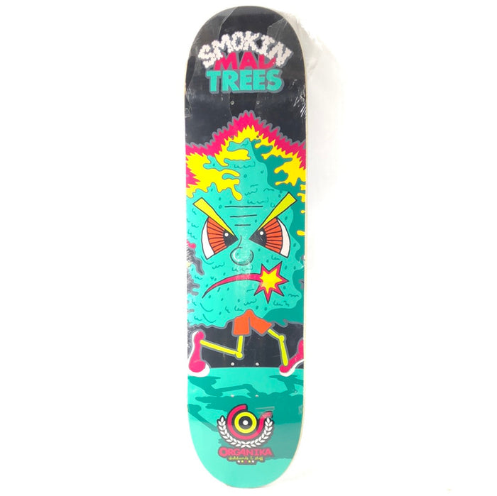 Organika Mad Trees Black/Teal 8" Skateboard Deck
