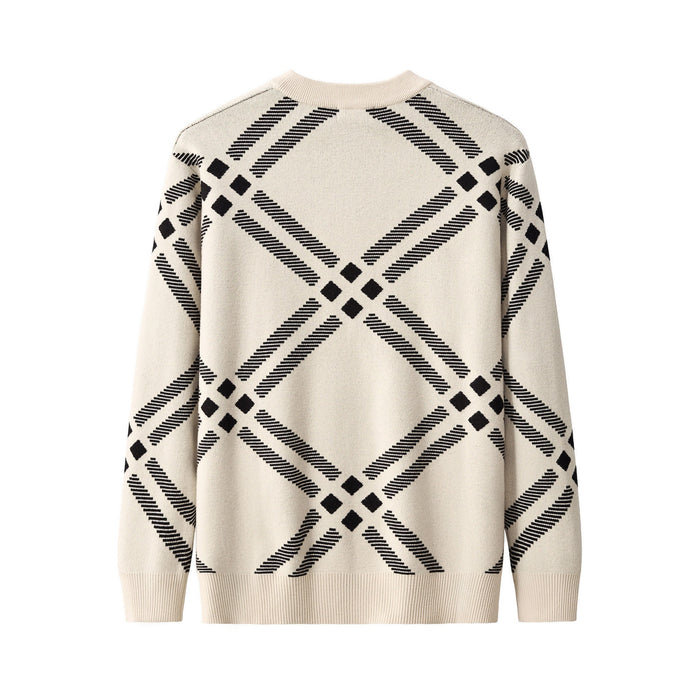 Paramount Lattice Knit LS IVORY
