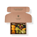 Open Flamingo Estate Box Containing Fresh Seasonal Fruit