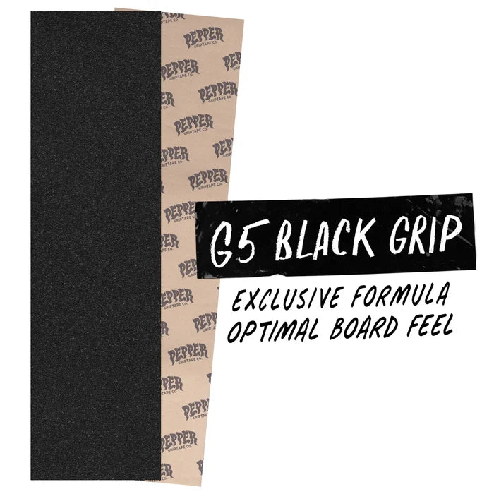 Pepper 10.5" x 33.5" Black Griptape