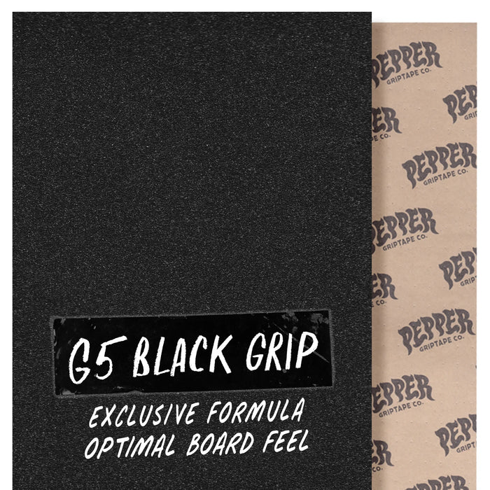 Pepper 10.5" x 33.5" Black Griptape