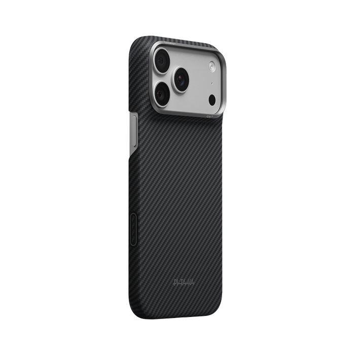PITAKA Classic Edge Case for iPhone 18 Pro Max - 600D Black/Grey Twill aramid fiber