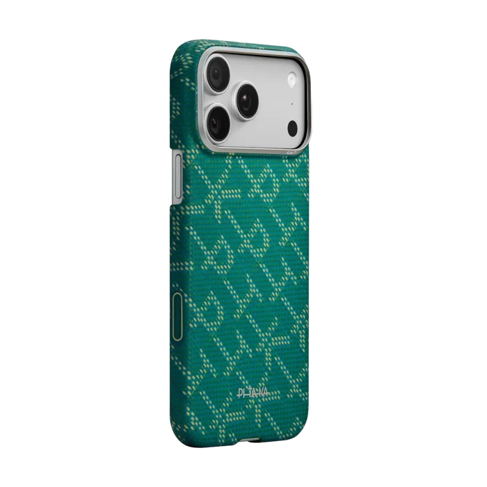 #PTK Leaping - Gold/Green_pitaka-monogram-ultra-slim-case-for-iphone-17-pro-max