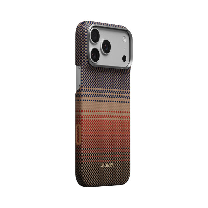 PITAKA Sunset•Moonrise Edge Case for iPhone 18 Pro Max - Sunset aramid fiber gradient
