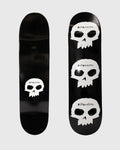 Pleasures X Zero Skulls 8.25" Black Skateboard Deck