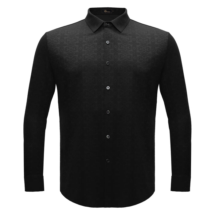 Power Flex Button-Up Shirt BLACK - Dudes Boutique