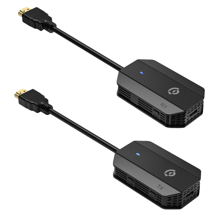 Powerology Wireless HDMI Mirroring Adaptor Pair with USB-C Cable Full HD 1080P - Black