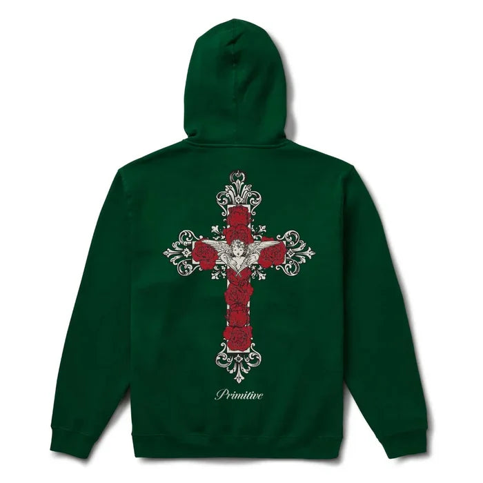 Primitive Treasure Forest Green Hooded Sweatshirt