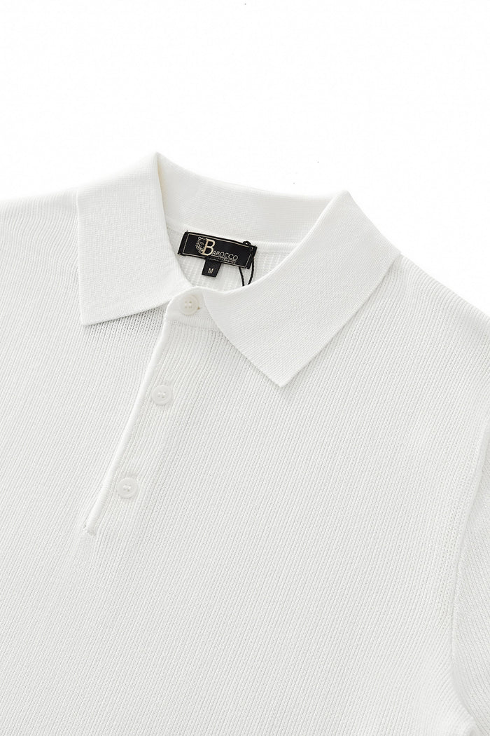 Refined Motion Knit Polo WHITE
