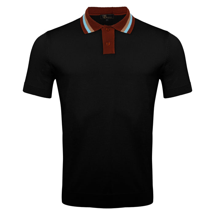 Regent Luxe Knit Polo BLACK