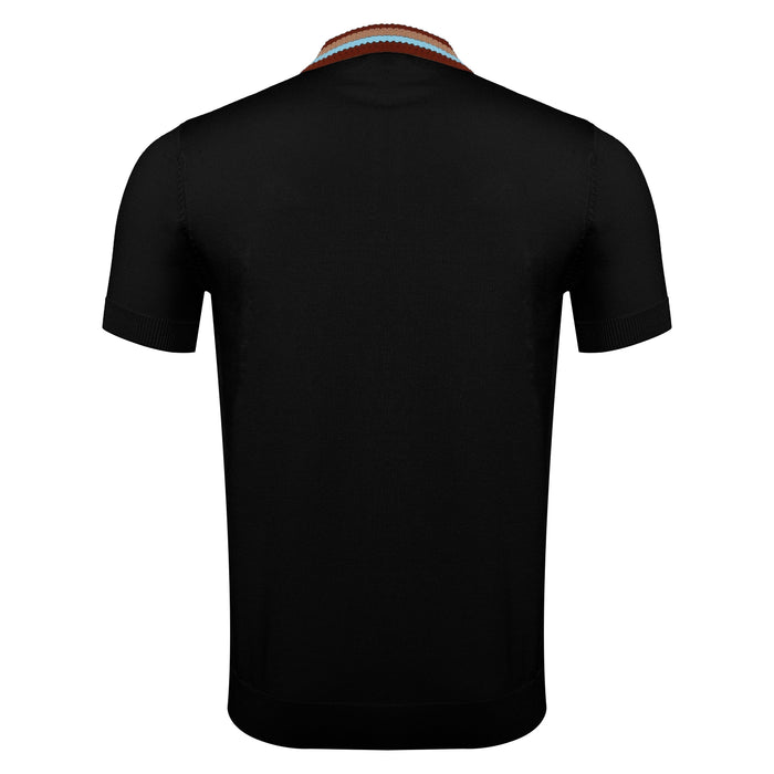 Regent Luxe Knit Polo BLACK