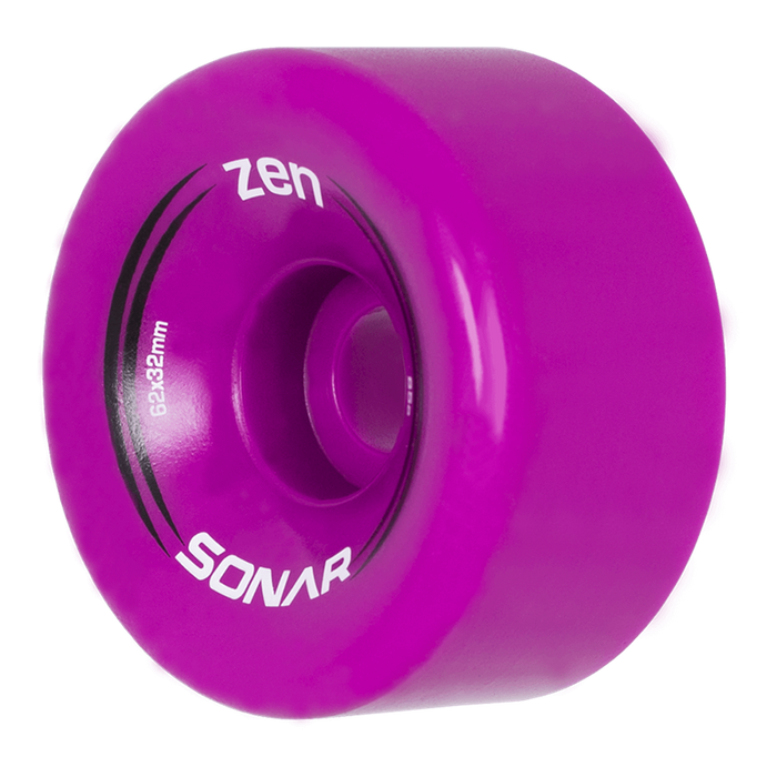 Riedell Sonar Zen 85a 62mm (Set of 4) Purple Roller Skate Wheels