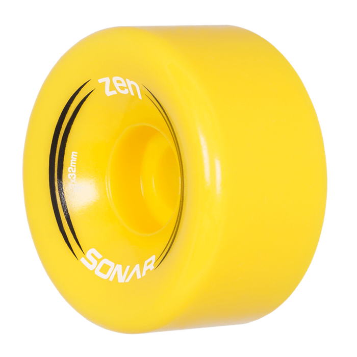 Riedell Sonar Zen 85a 62mm (Set of 4) Yellow Roller Skate Wheels