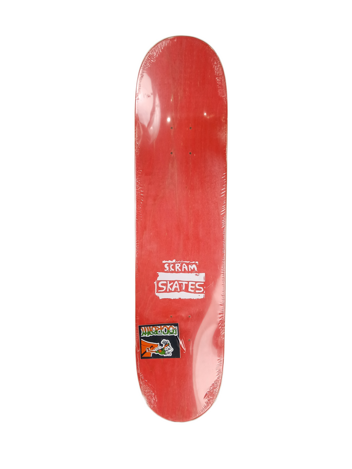 Scram Skates Keenan Witte Smithvert Graphic Orange Brown White Size 7.9" Vintage NOS Deck