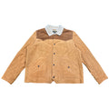 Scully Leather Mens Boar Suede Sherpa Fleece Jean Jacket Cafe Brown