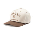 Seager Branded Cream Brown Snapback Hat