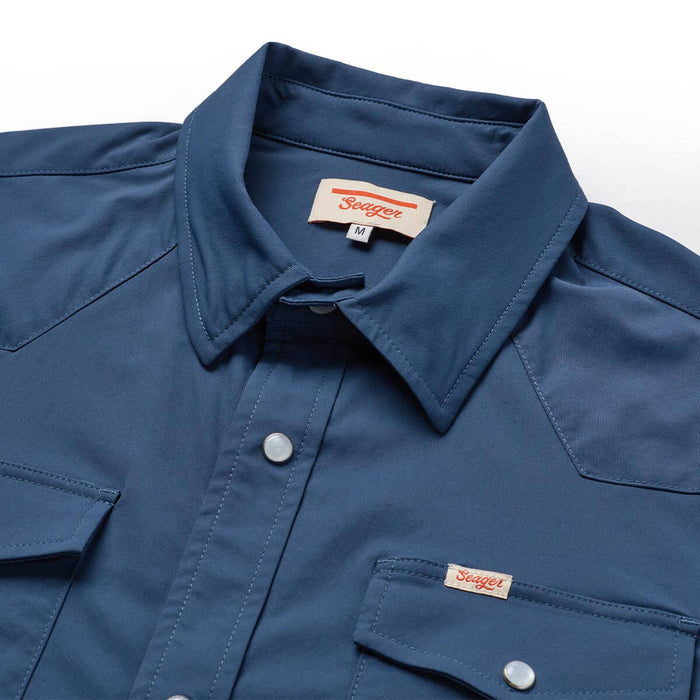 Seager El Ranchero Sky Blue Button Up S/s Shirt