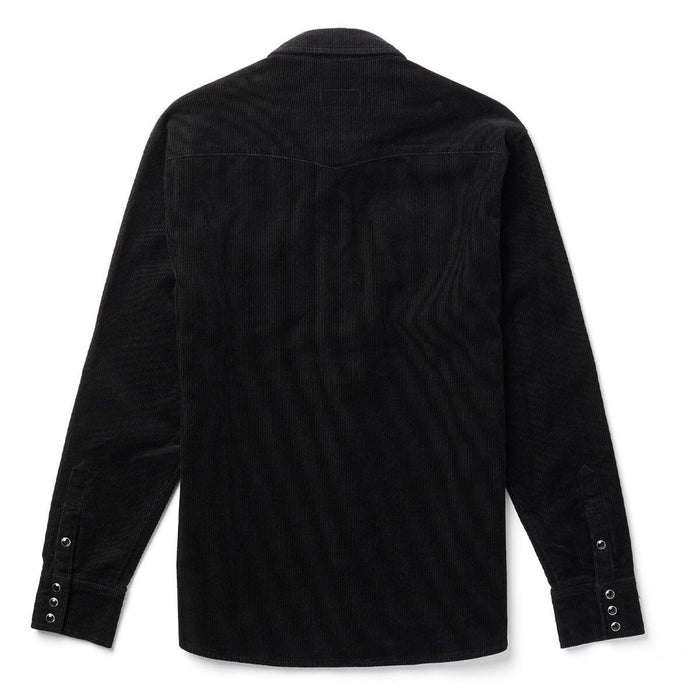 Seager Reagan Pearl Snap Cord Black Button Up L/s Shirt