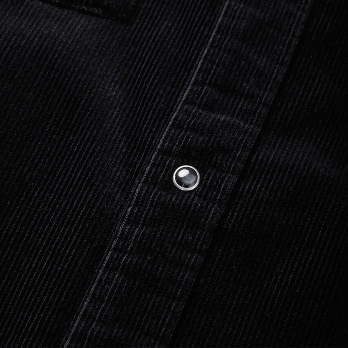 Seager Reagan Pearl Snap Cord Black Button Up L/s Shirt