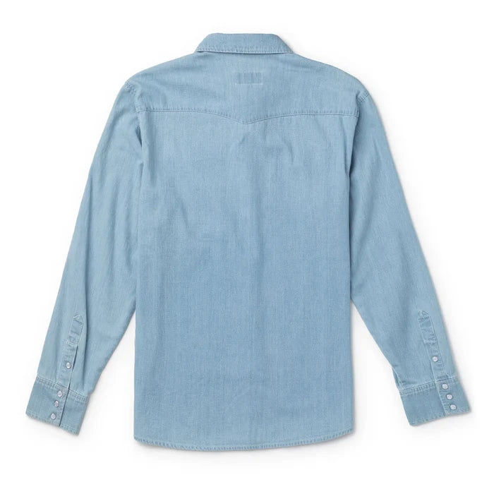 Seager Reagan Pearl Snap Lightwash Indigo Shirt