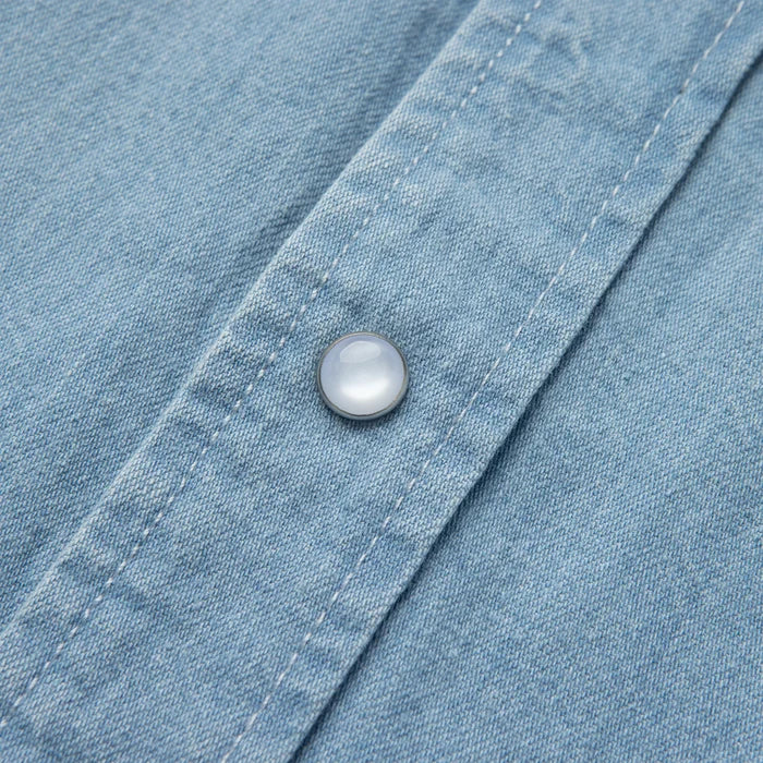 Seager Reagan Pearl Snap Lightwash Indigo Shirt