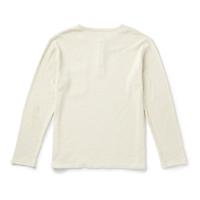 Seager Sawpit Vintage White Henley L/s Thermal Shirt