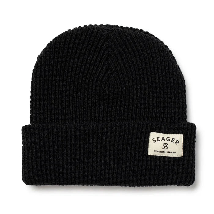 Seager Service Waffle Knit 2.0 Black Beanie
