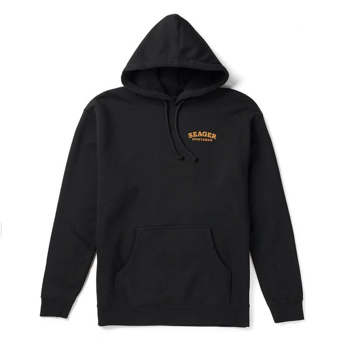 Seager Sportman Black Hooded Sweatshirt