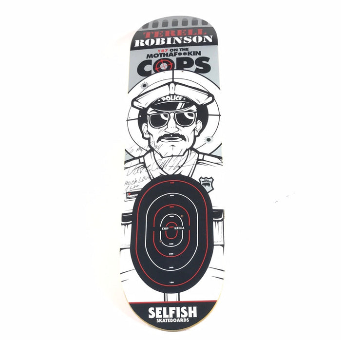 Selfish Skateboards Terrell Robinson 187 On A Cop 8.25" Vintage NOS Deck
