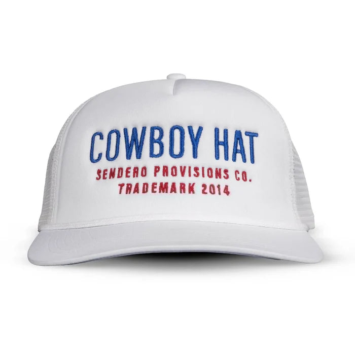 Sendero Cowboy Hat White/Red/Blue Snapback Hat