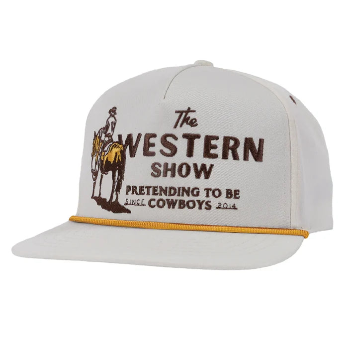 Sendero Western Show White 5 Panel Structured Snapback Hat