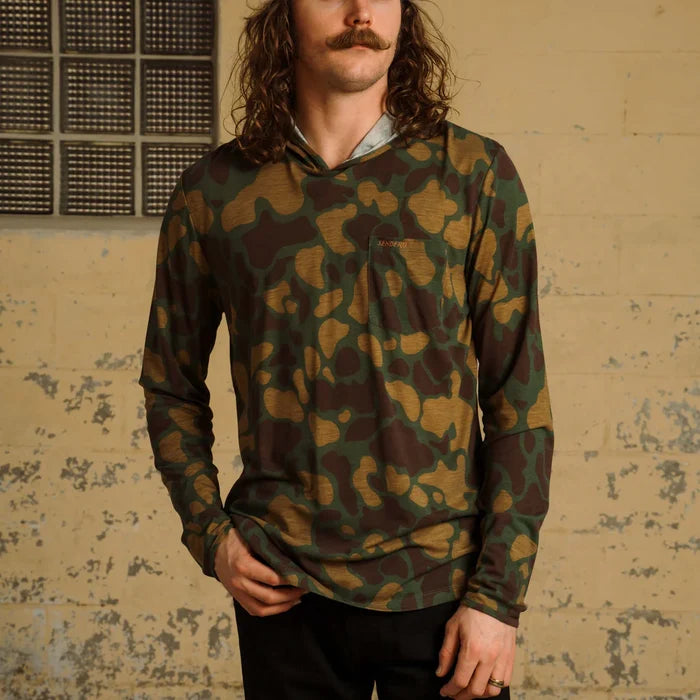Sendero Yucatan Bamboo Forest Camo Tech Hooded L/s Shirt