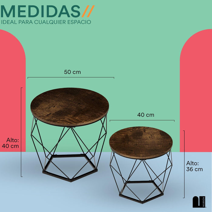 Set de Mesas de Centro para Sala.  2 Mesas de Centro Inma